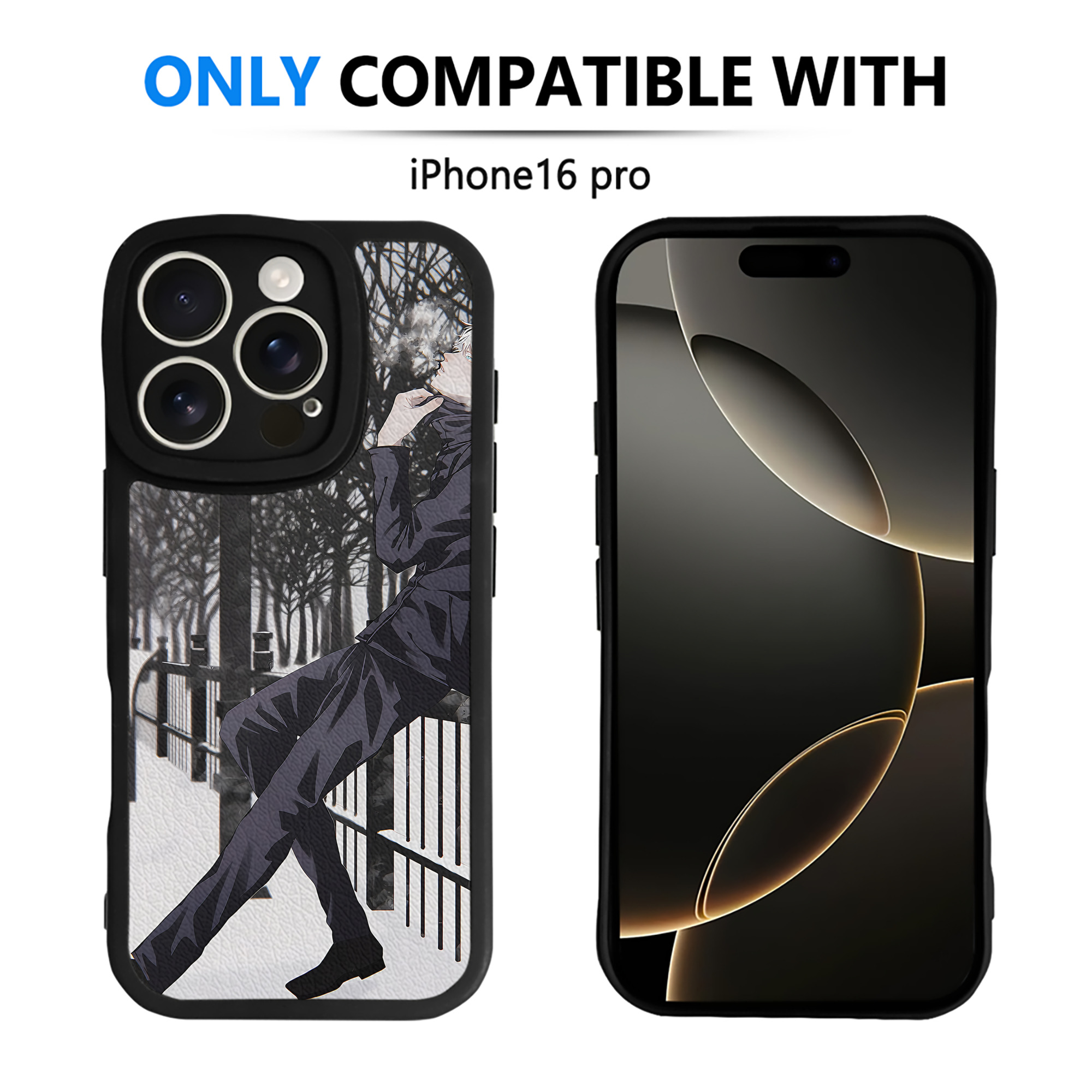 （画像用） 呪術廻戦 Jujutsu Kaisen 【iPhone 16シリーズ対応】シリコンスマホケース（レザー調） 材質：シリコン